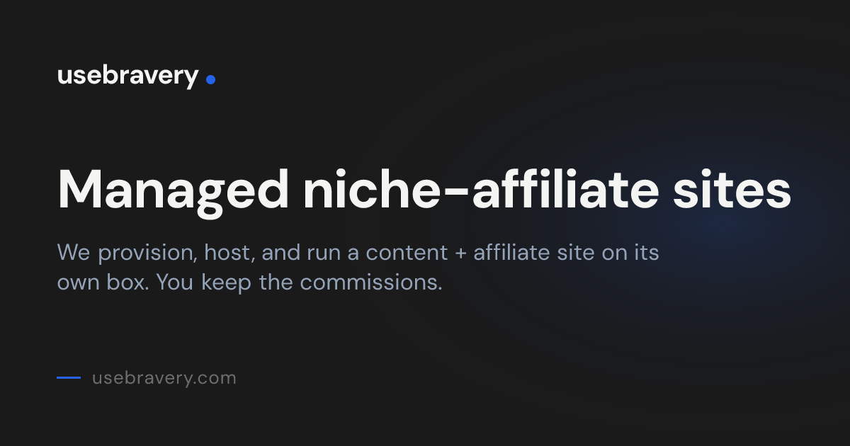 I run my own Amazon affiliate site, then turned the boring half into a service. Free 7-day trial, lo logo
