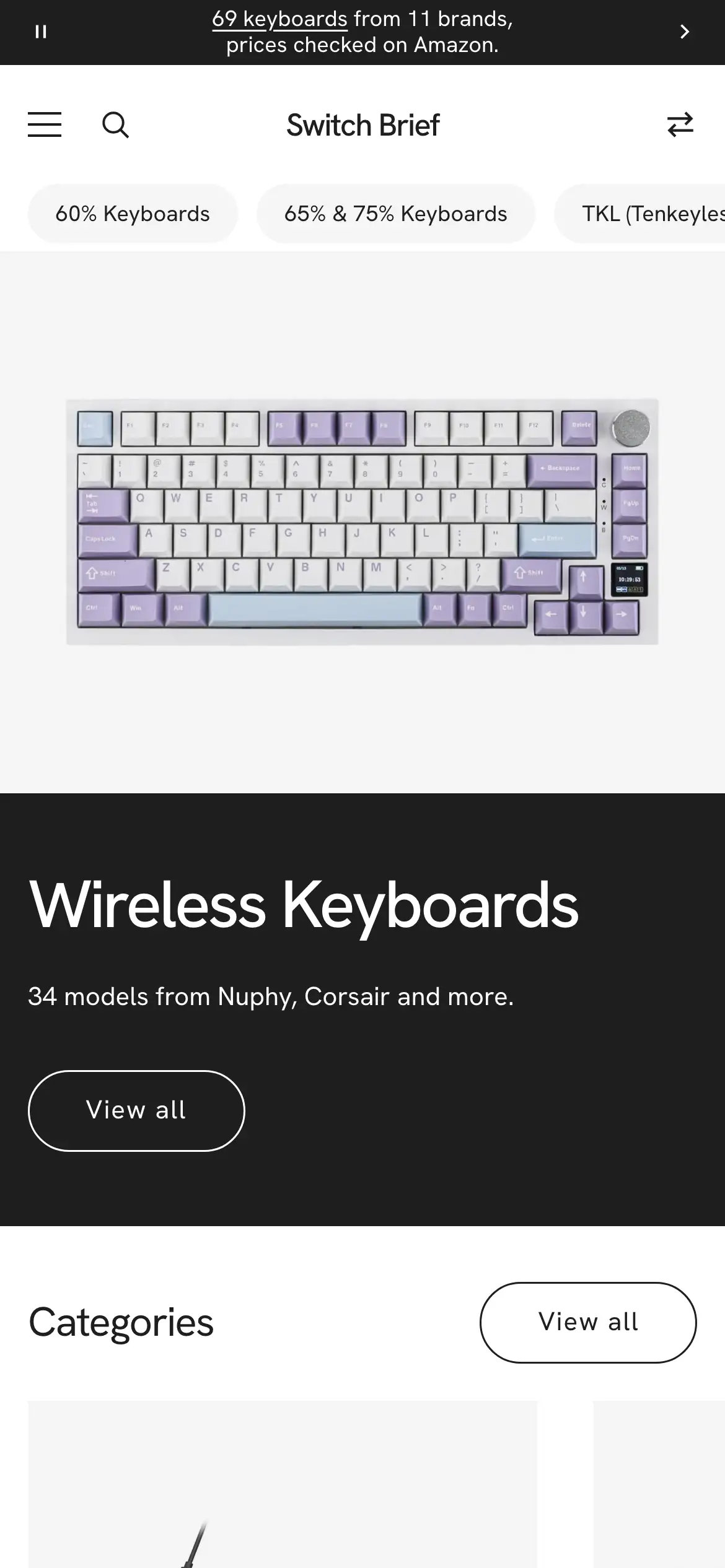 Calla (Mechanical keyboards): Home, Phone