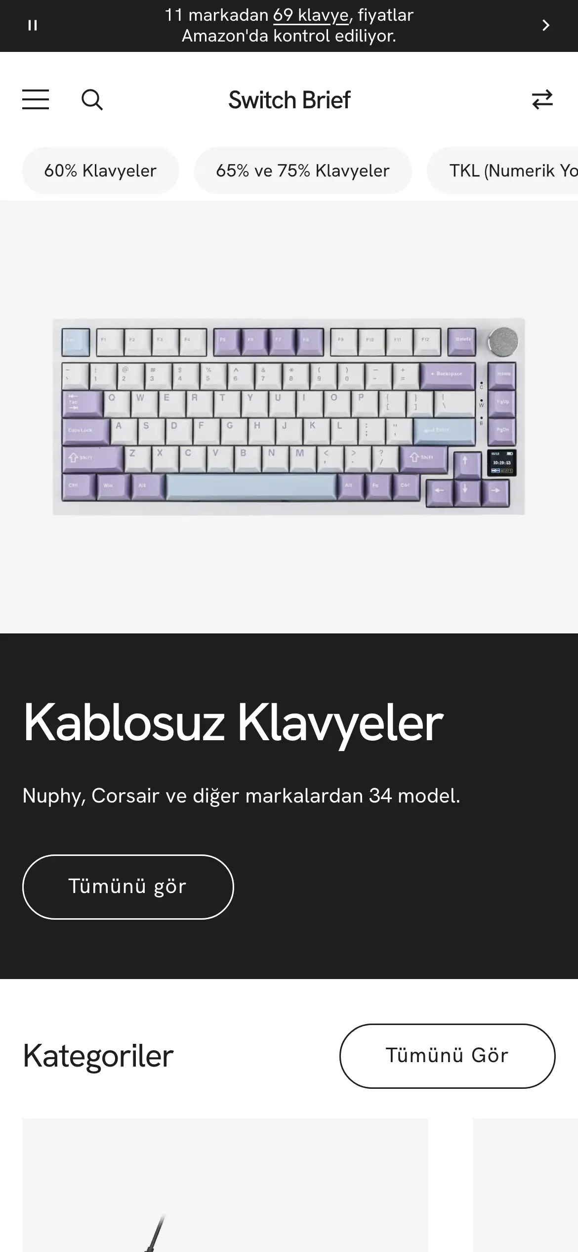 Calla (Mekanik klavyeler): Ana sayfa, Telefon