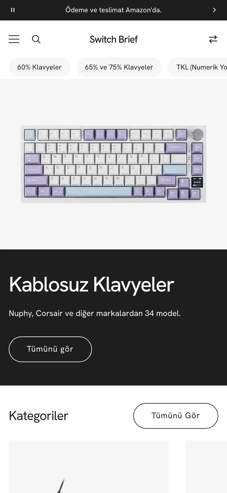 Calla teması (Mekanik klavyeler), telefon ekran kaydı
