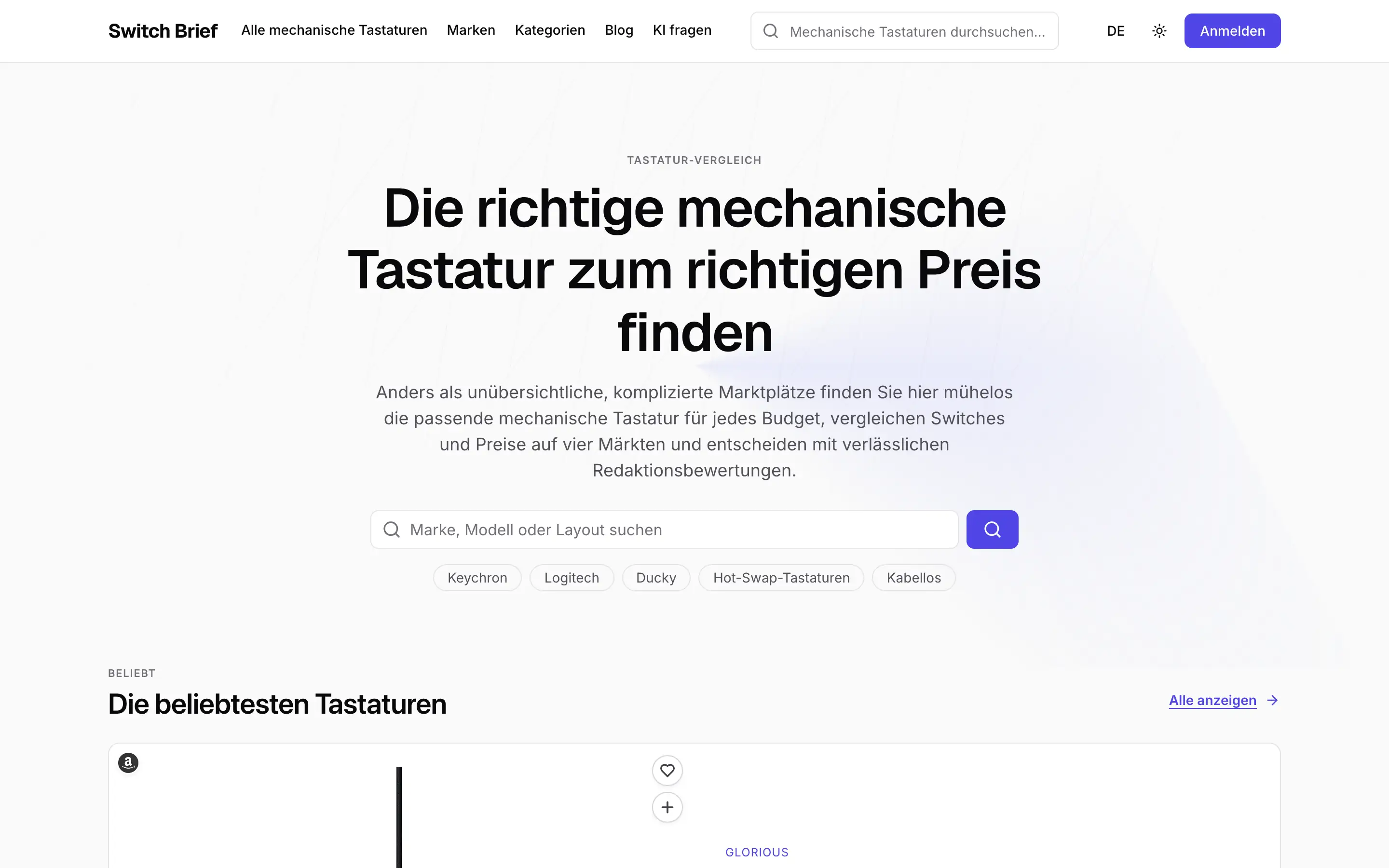 Klassisch (Mechanische Tastaturen): Startseite, Desktop
