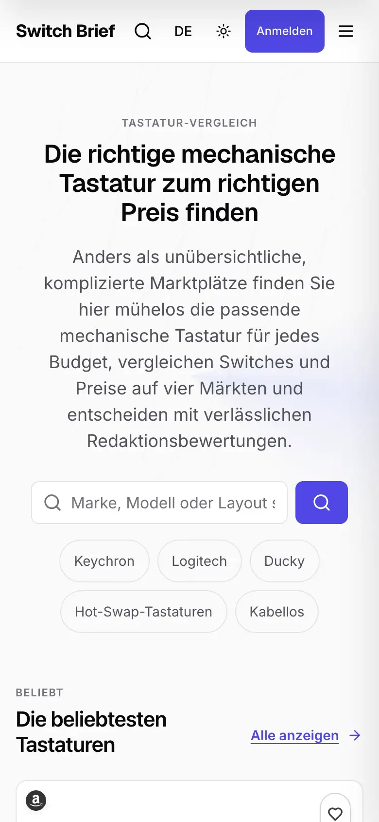 Klassisch (Mechanische Tastaturen), Bildschirmaufnahme am Smartphone